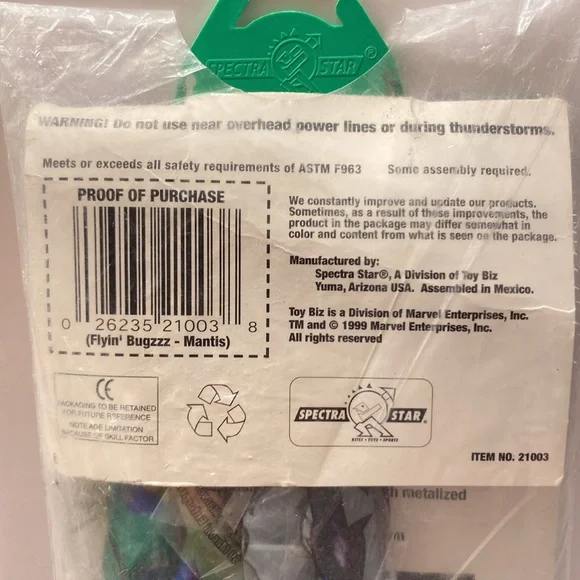 Vintage 1999 NEW! “ Flynin Bugzzz” 31” inch, Praying Mantis, by Spectra Star - Picture 5 of 10